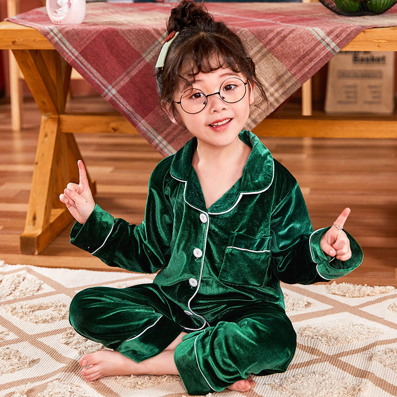 Children's Velvet Pajamas Set