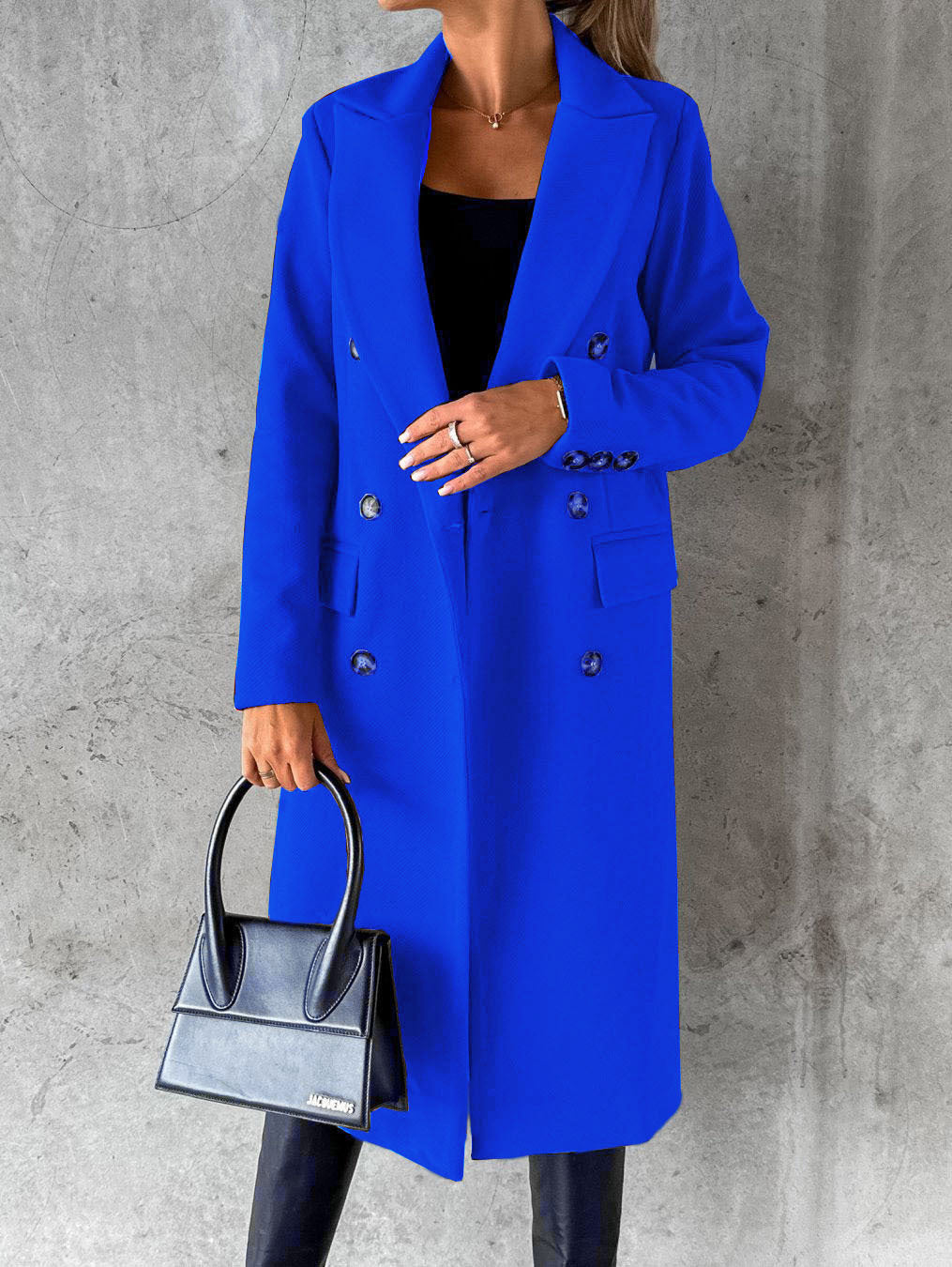 Double Breasted Long Fitted Jacket