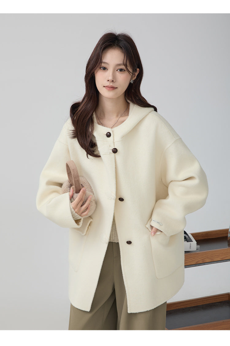 women's Hooded Wool Coat