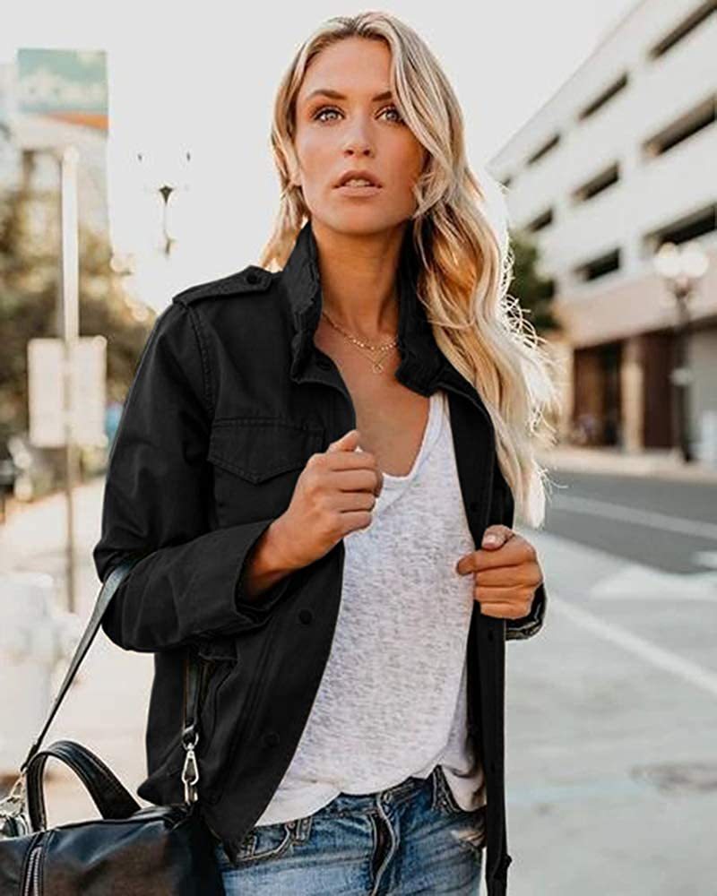 Women's Casual Loose Zip Jacket