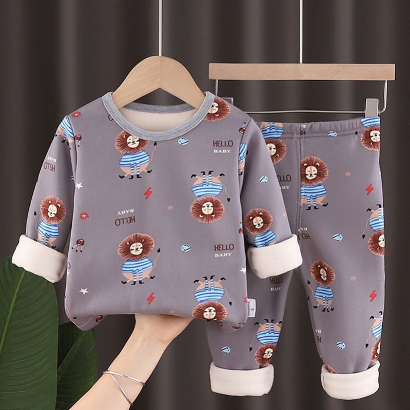 Kid's 2 Pcs Fleece Suit