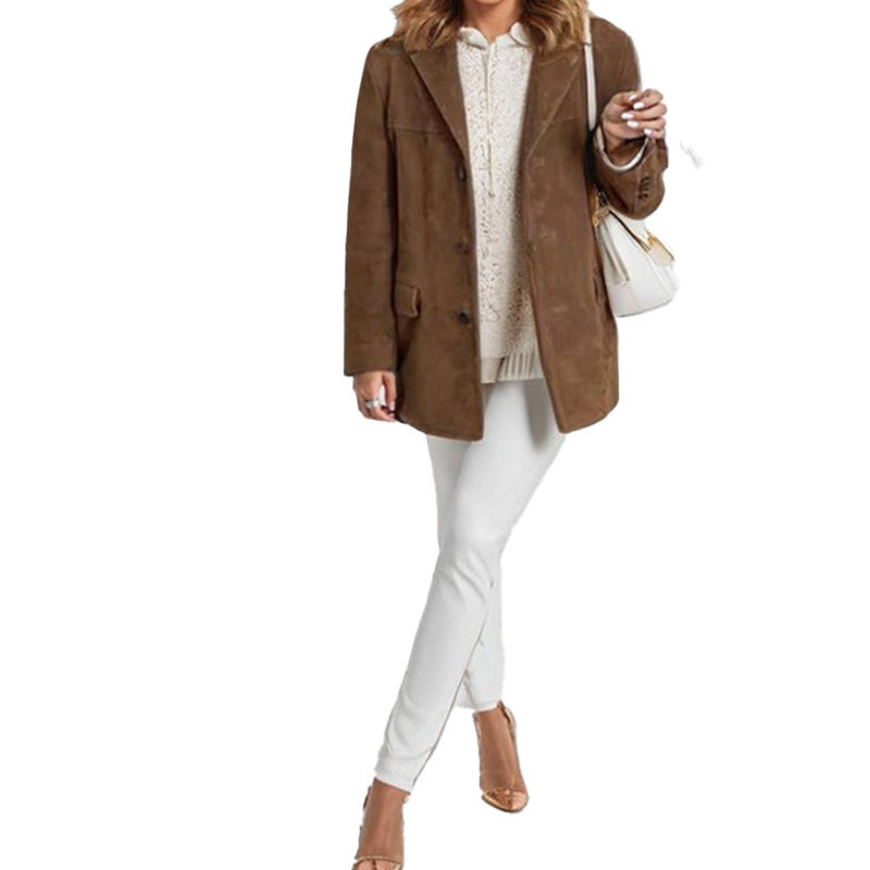Women's Retro Suede Jacket