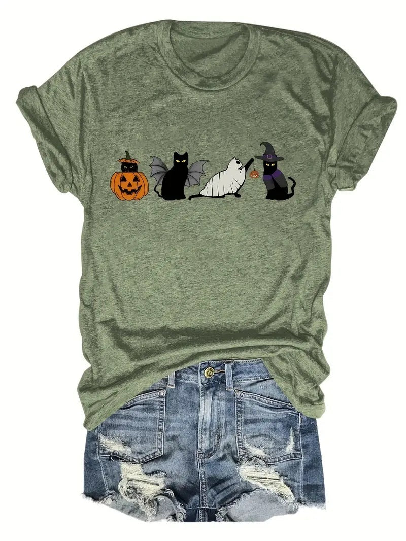 Halloween Pumpkin Printed Top