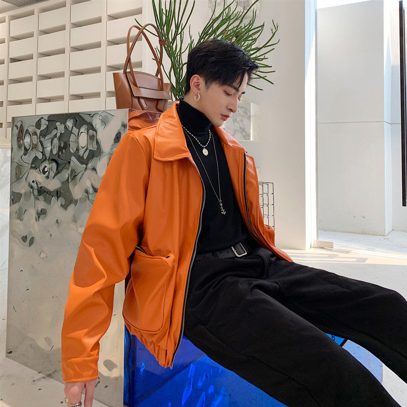 Men's Oversized Leather Jacket