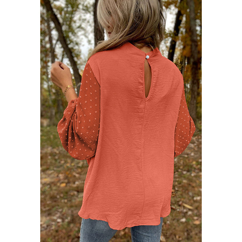 Round Neck Chiffon Blouse