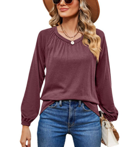 Elegant Ruffle Collar Professional Top