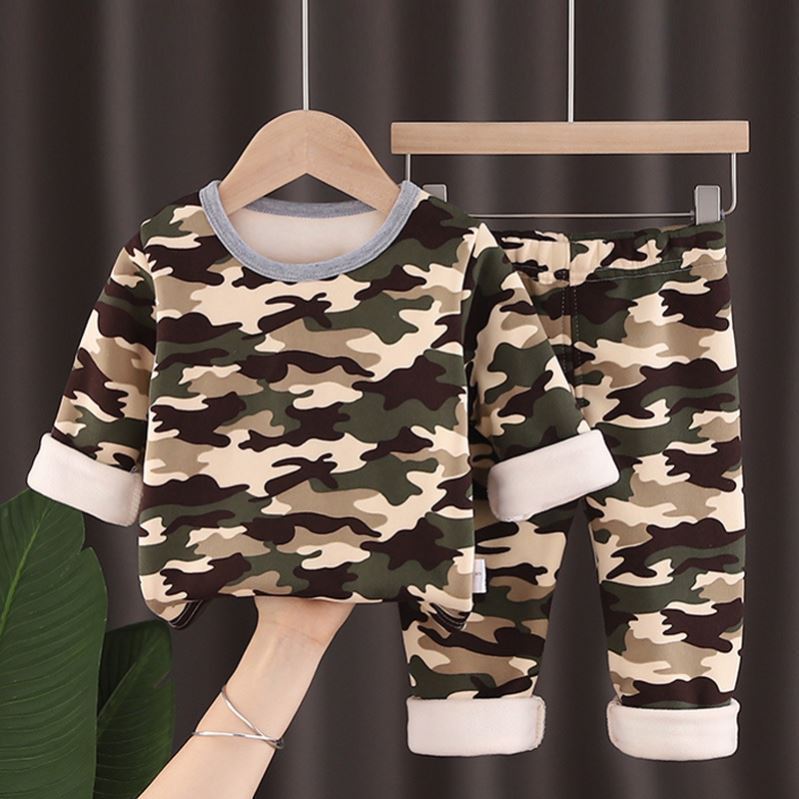 Kid's 2 Pcs Fleece Suit