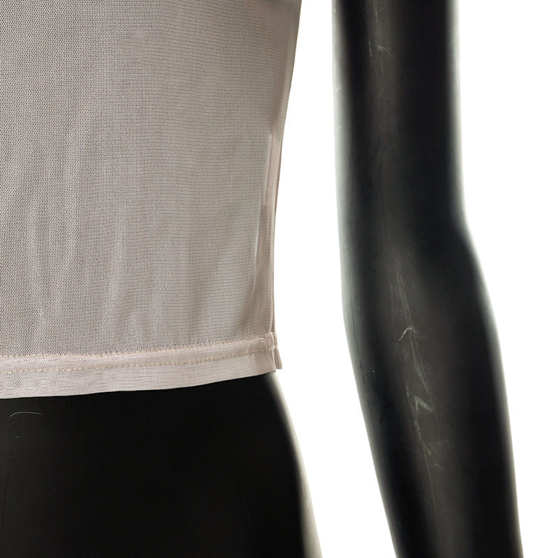 Round Neck Gauze Printed Sleeveless Night