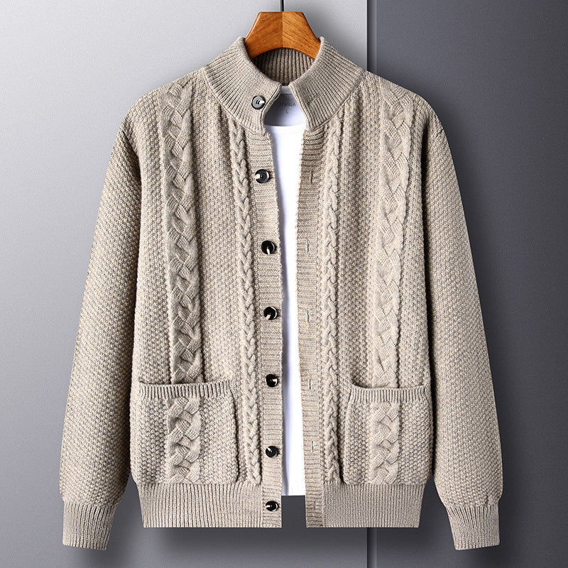 Single-breasted Jacquard Cardigan
