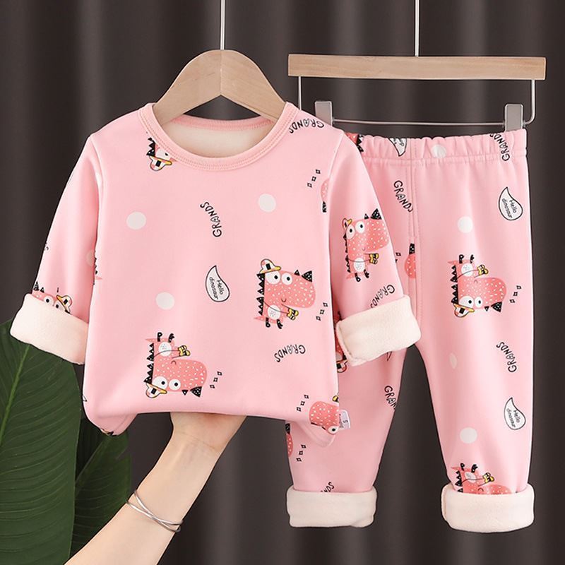 Kid's 2 Pcs Fleece Suit