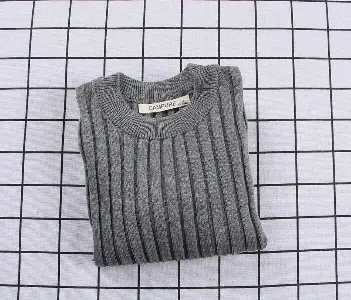 Kids Unisex Ribbed Sweater Pullover