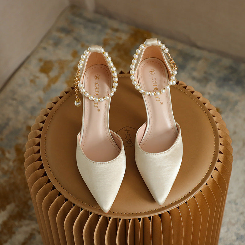 Pearly Drop Stiletto High Heels