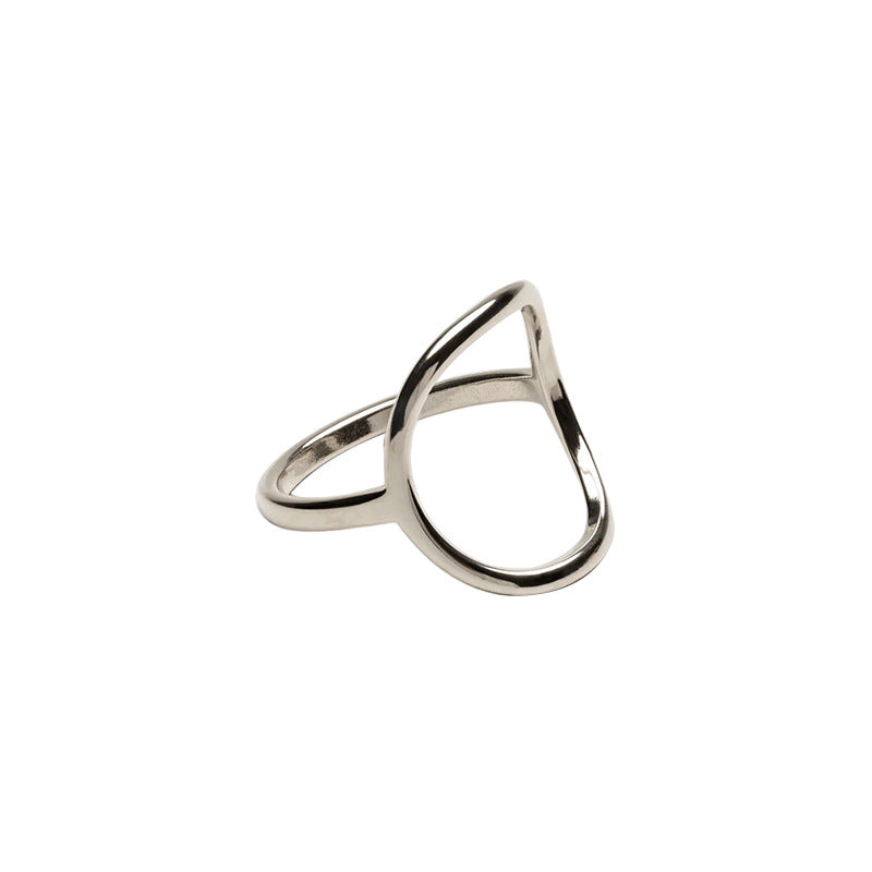 Geometric Oval Ring For Women