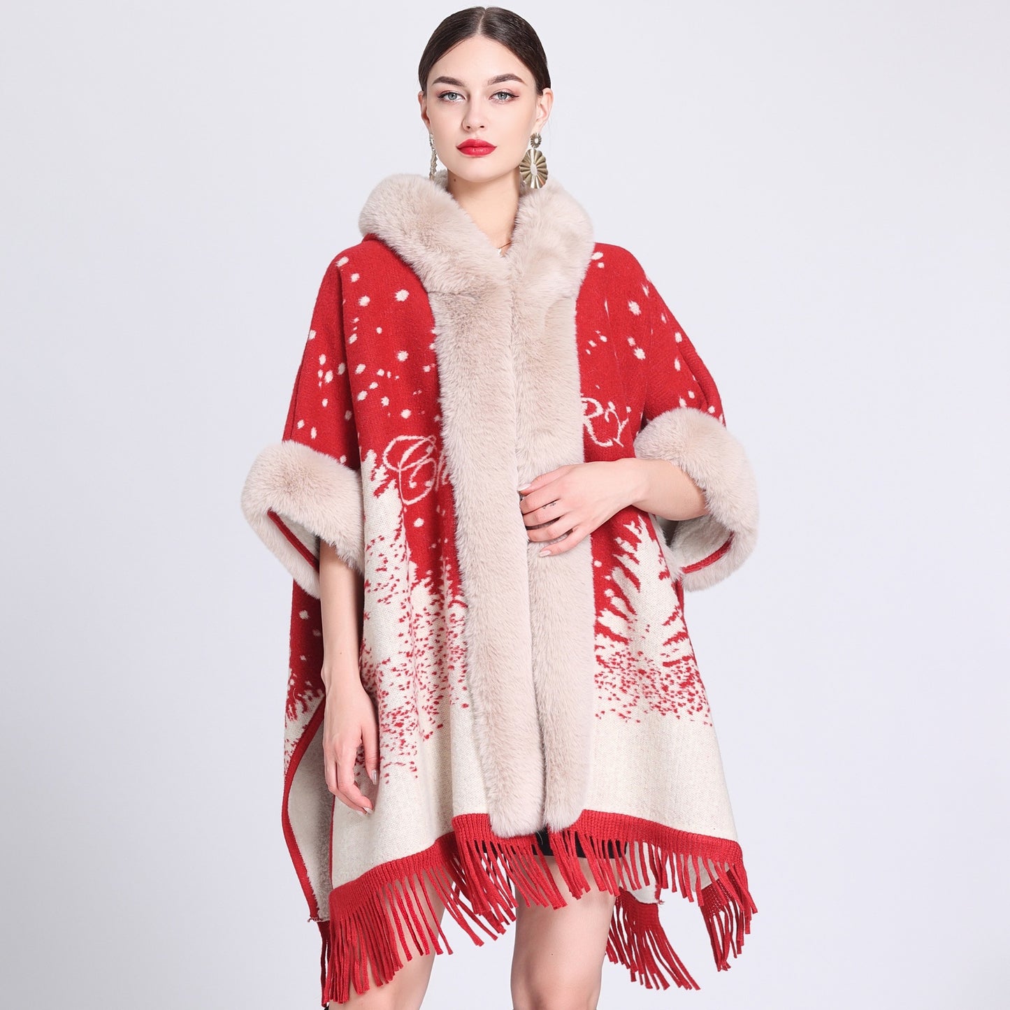 Plaid Cashmere Fur Overthrow
