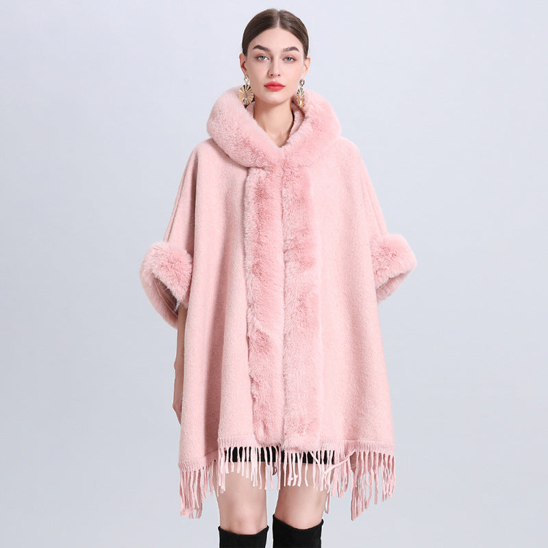 Plaid Cashmere Fur Overthrow