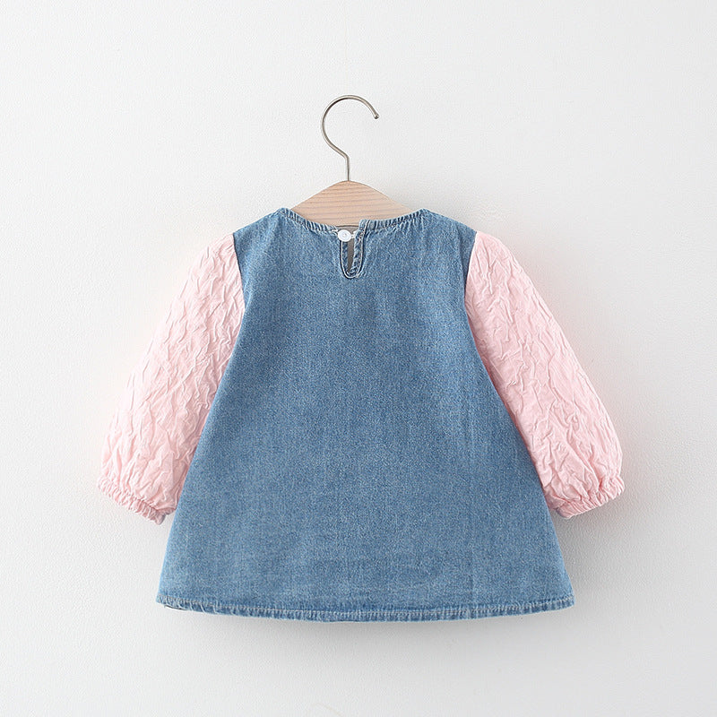 Baby's Lil Denim Dress w/Bow