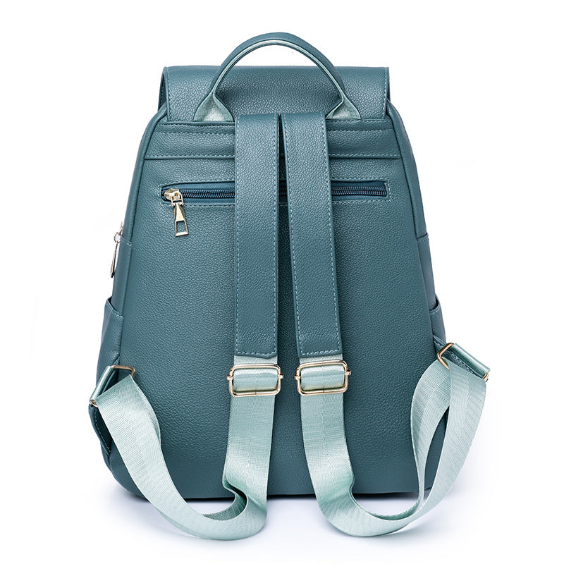Large Capacity Soft Leather Backpack