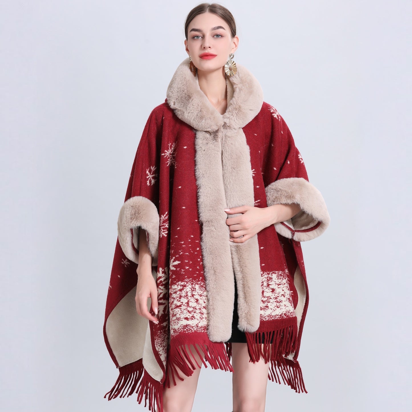 Plaid Cashmere Fur Overthrow