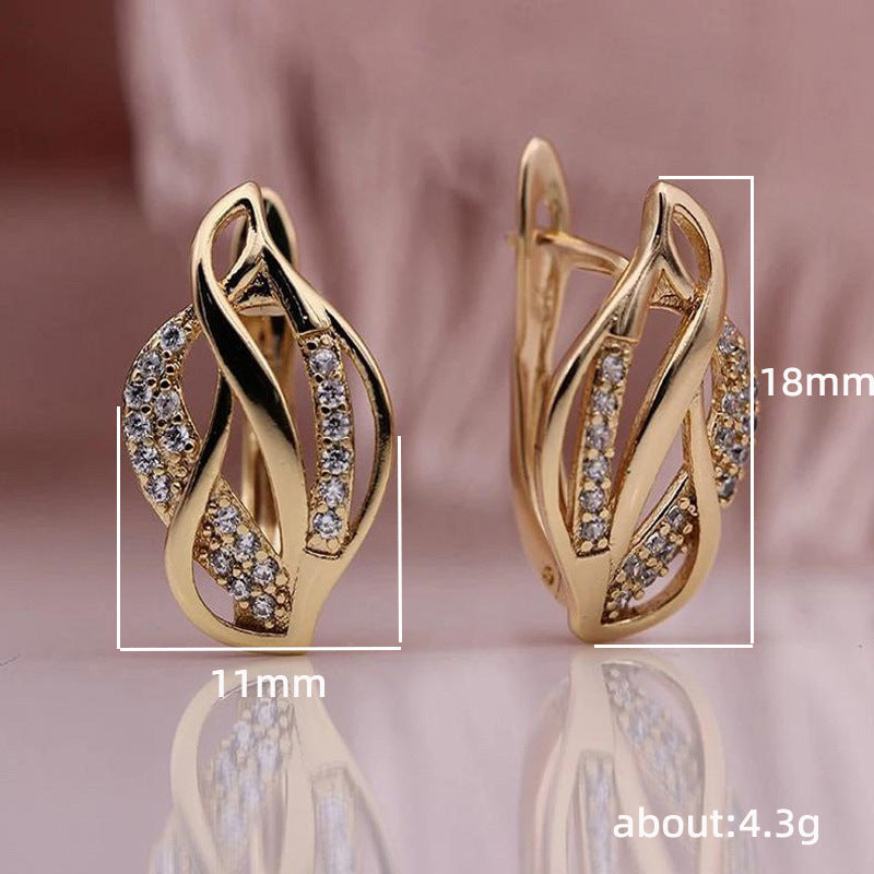 Personalized Twist Irregular Ear Studs