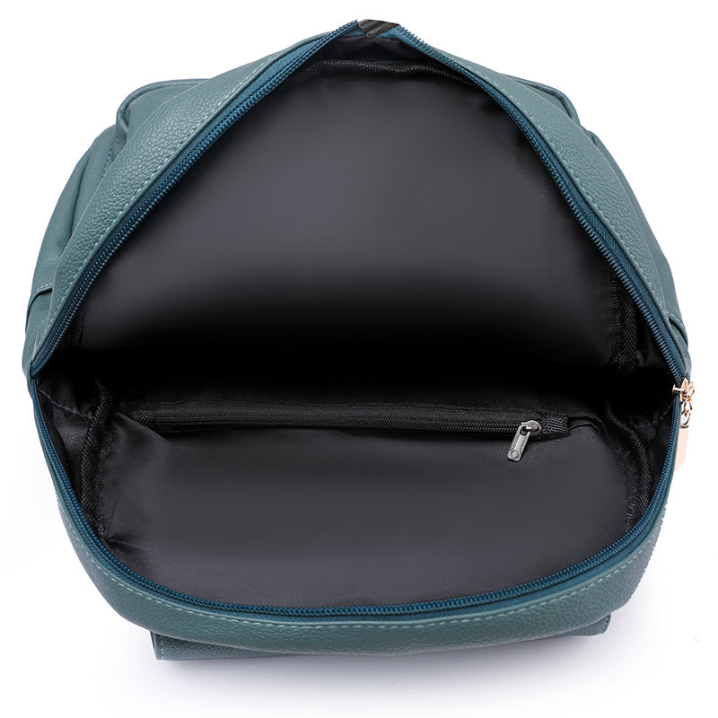 Large Capacity Soft Leather Backpack