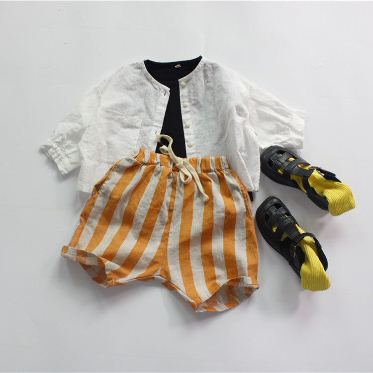 Baby's Cotton Cropped Pants