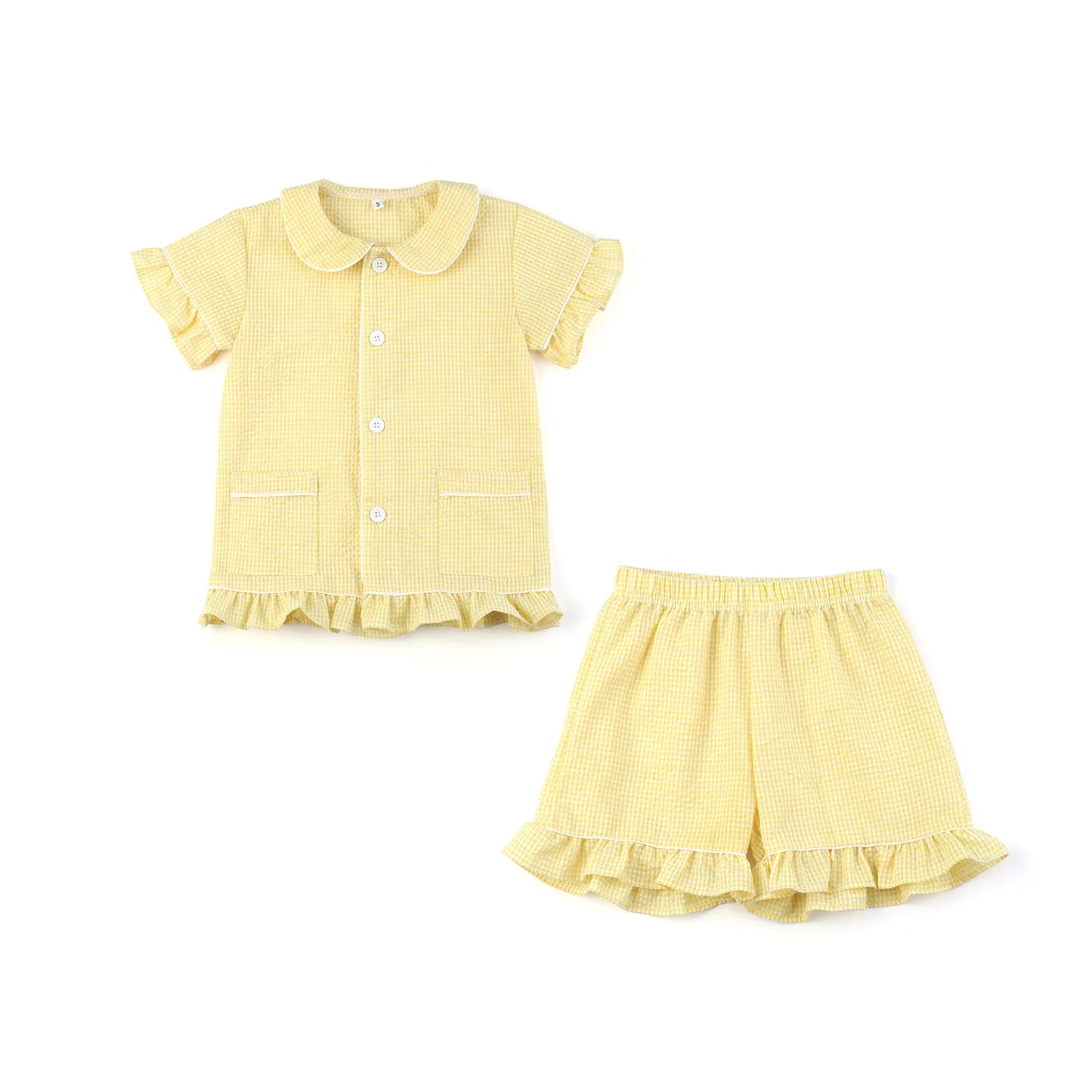 Kids Seersucker 100% Cotton Pajamas Sets
