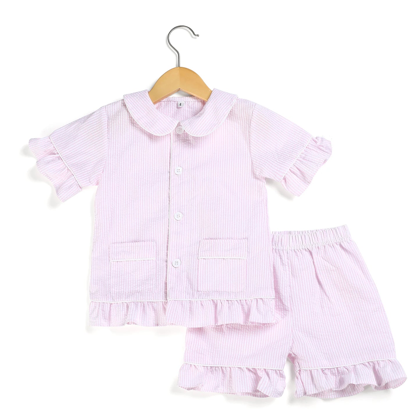 Kids Seersucker 100% Cotton Pajamas Sets