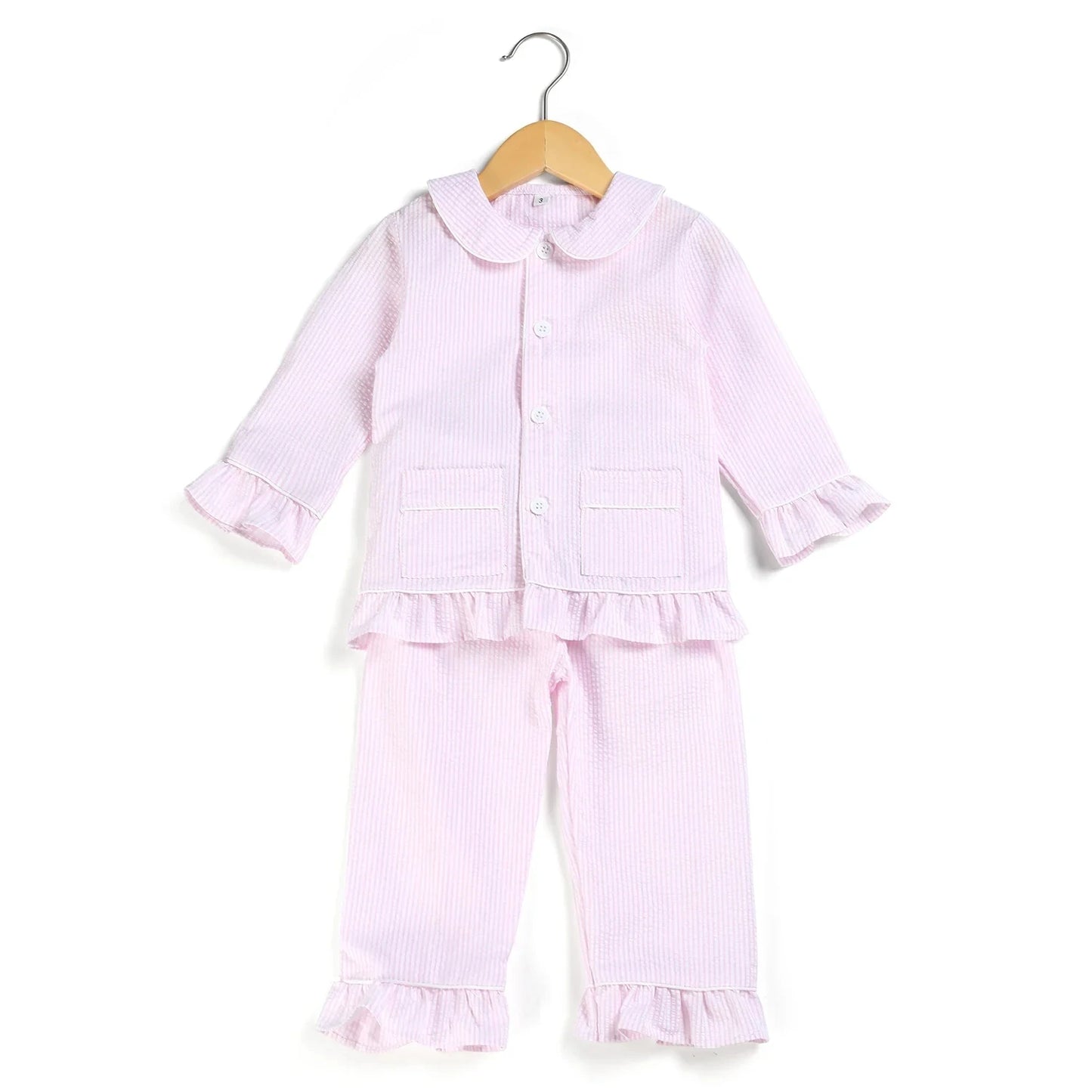 Kids Seersucker 100% Cotton Pajamas Sets