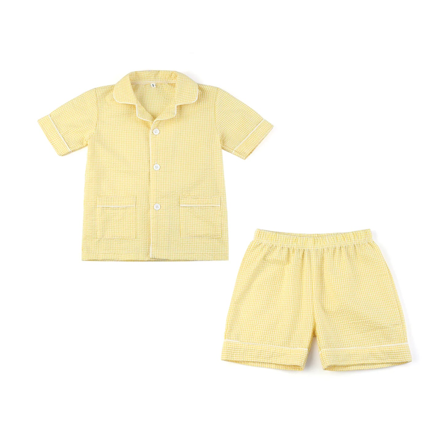 Kids Seersucker 100% Cotton Pajamas Sets