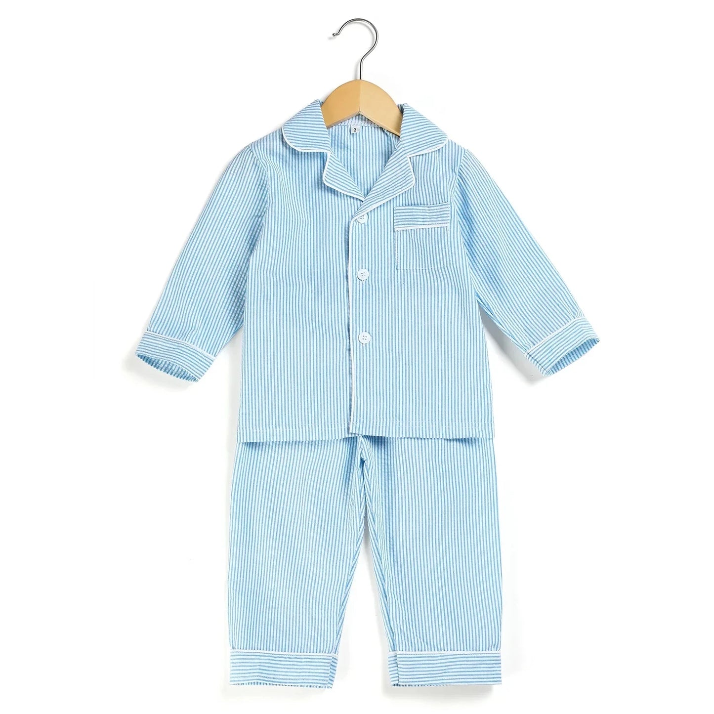 Kids Seersucker 100% Cotton Pajamas Sets