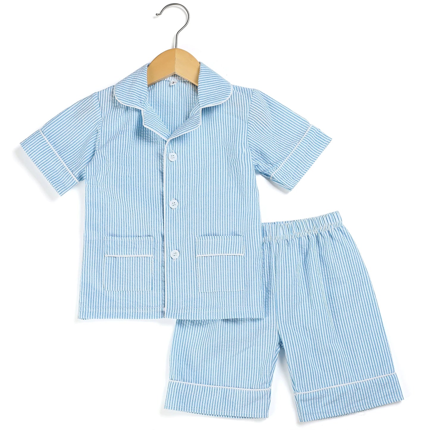 Kids Seersucker 100% Cotton Pajamas Sets