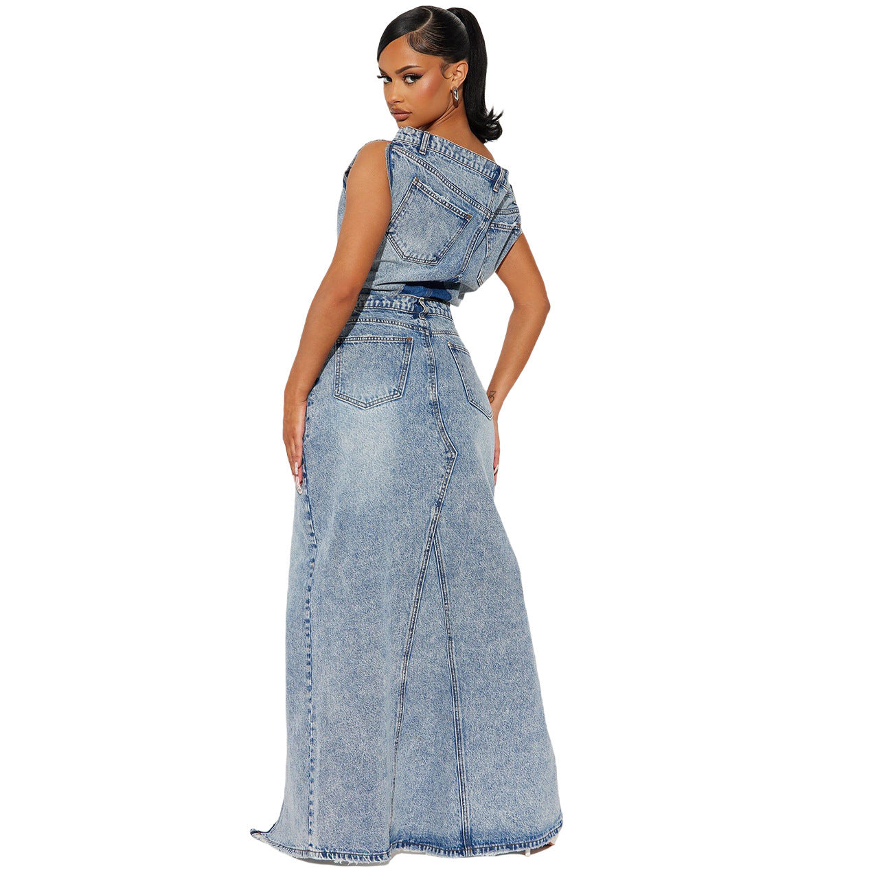 Women's Retro Denim Dress