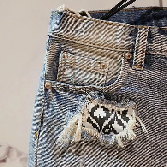 Men's Grunge Denim Shorts