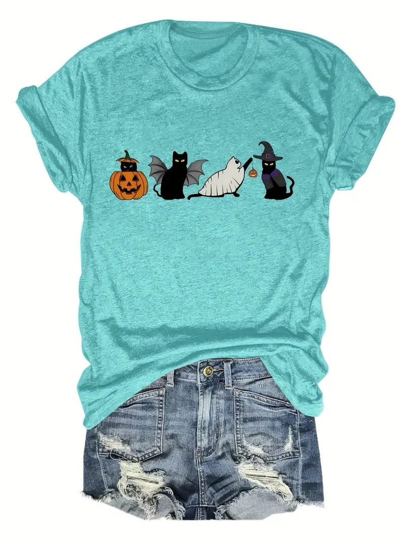 Halloween Pumpkin Printed Top