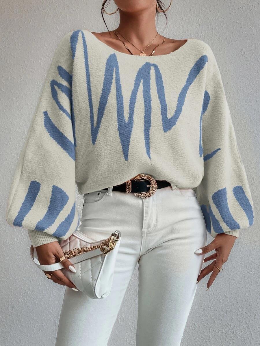 Lantern Sleeved Pullover Sweater