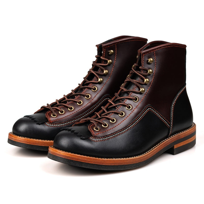 Men's Retro Cowhide Boots