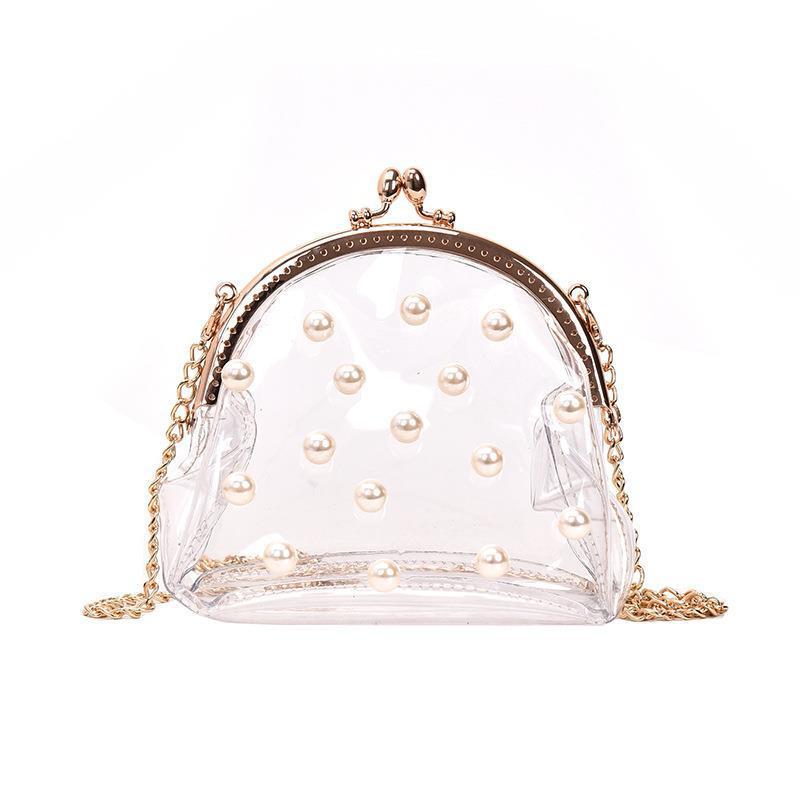 Pearl Jelly Chain Messenger Bag