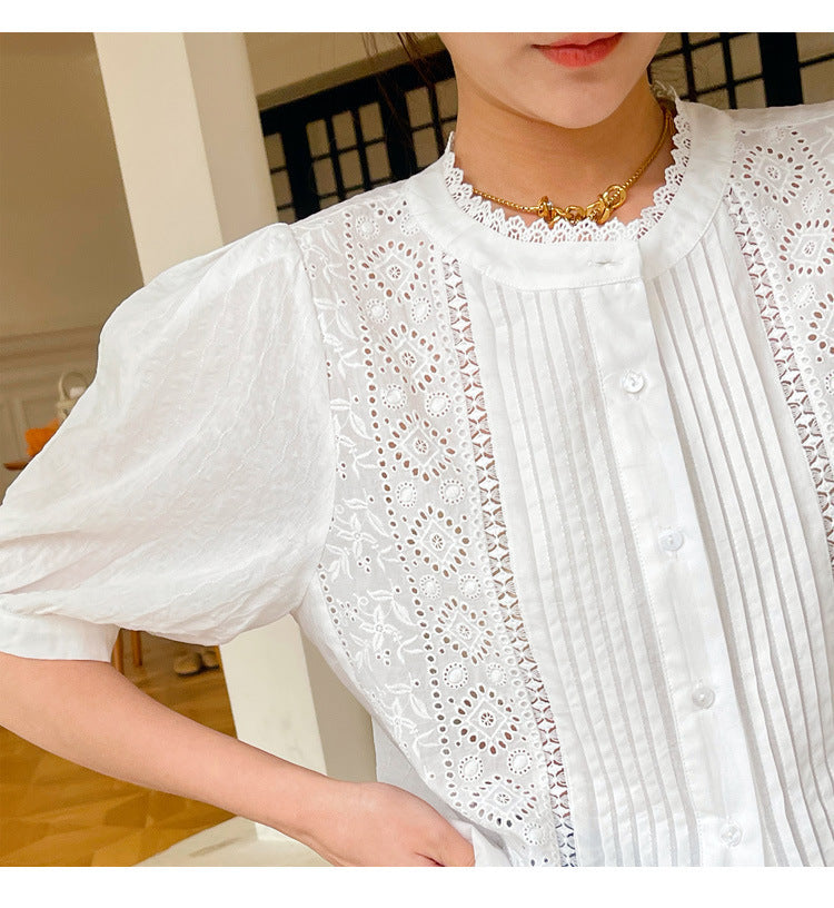 Women's French Embroidered Blouse