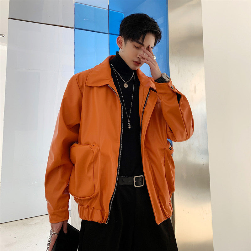 Men's Oversized Leather Jacket