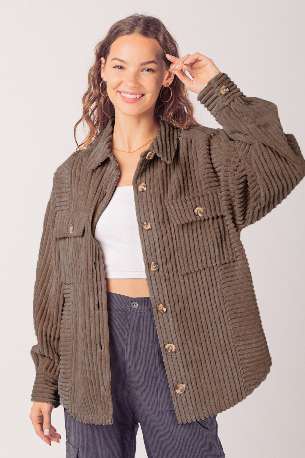 Women's Oversize Shirt Jacket