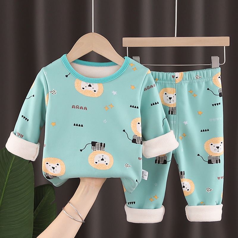 Kid's 2 Pcs Fleece Suit