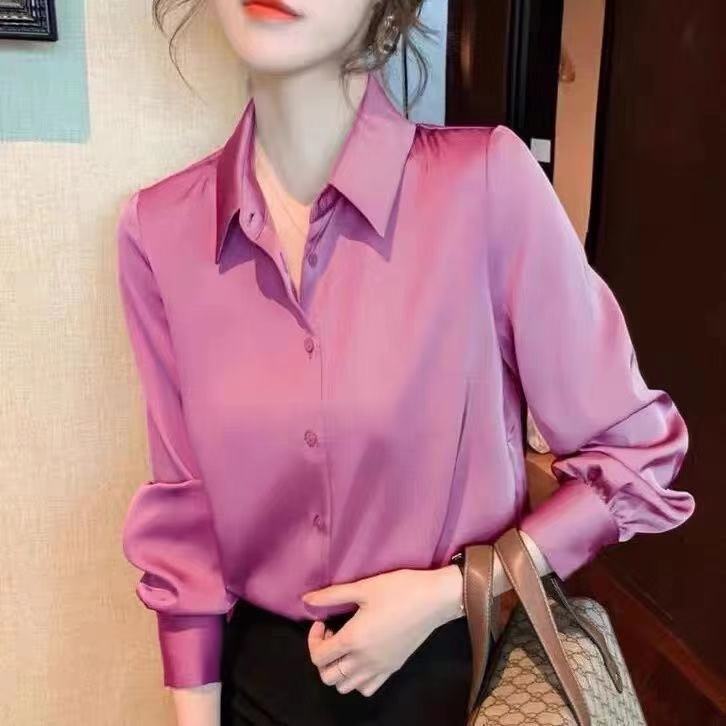 Elegant High-end Satin Shirt