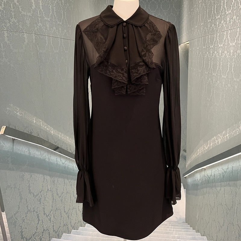 Classic Flared Ruffle Neck Dress | Ajanka Inc.
