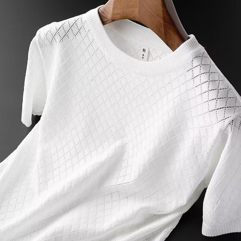 Men's Ice Silk Short-sleeved Sweater