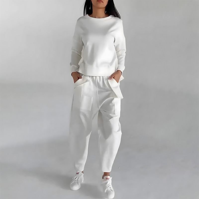 Women's 2 pcs Tie Back Sweat Suit
