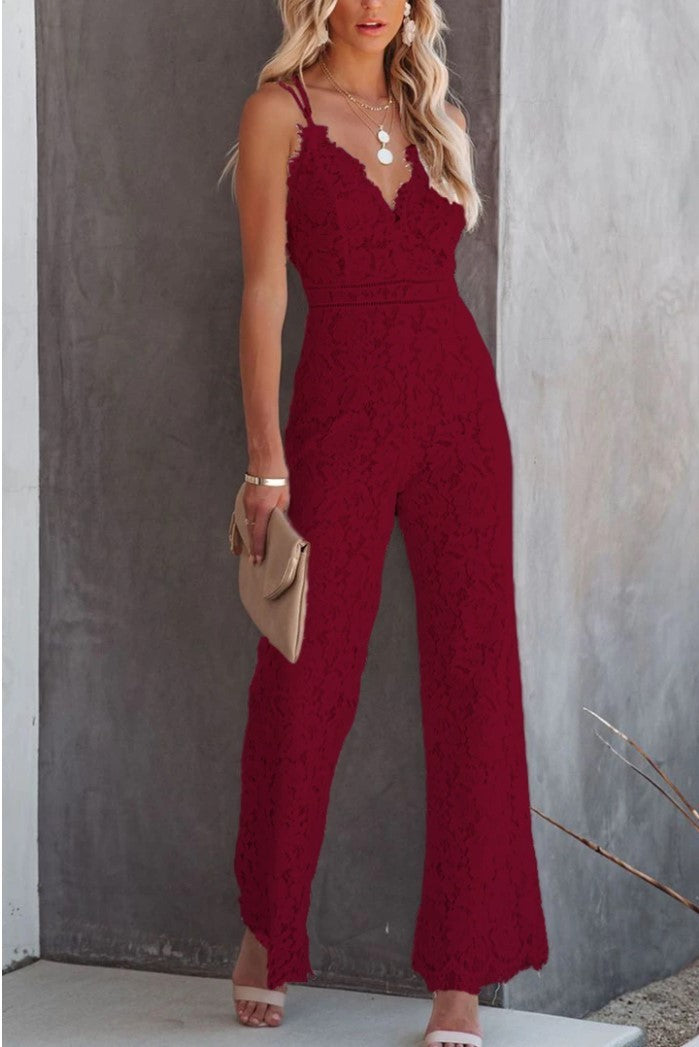 Lace Suspender Jumpsuit