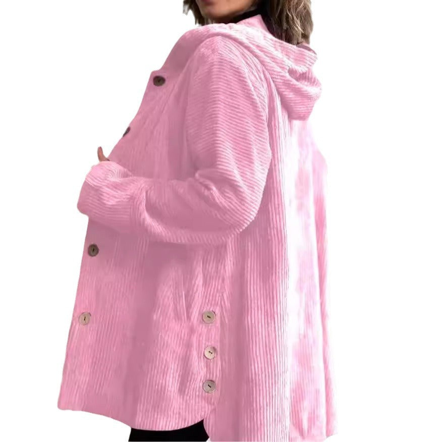 Women's Hooded Corduroy Jacket