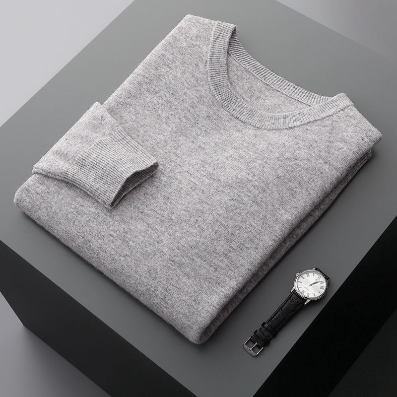 Men's Round Neck Pure Cashmere Sweater