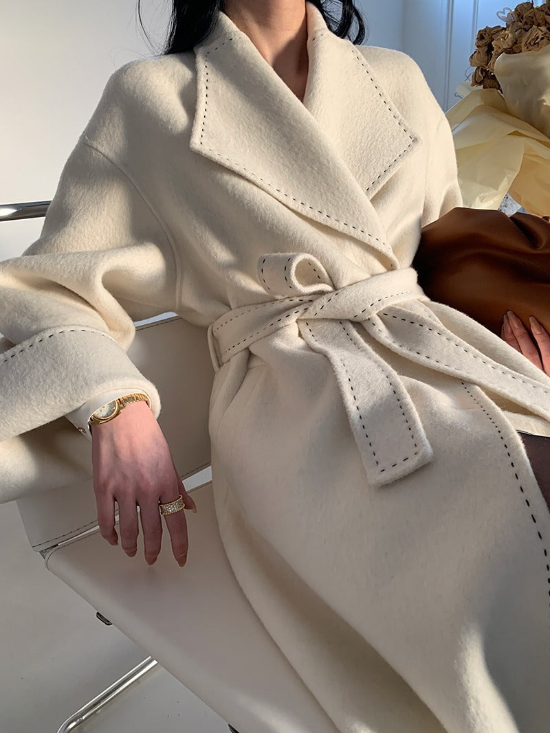 Trendy Double-faced Wool Overcoat