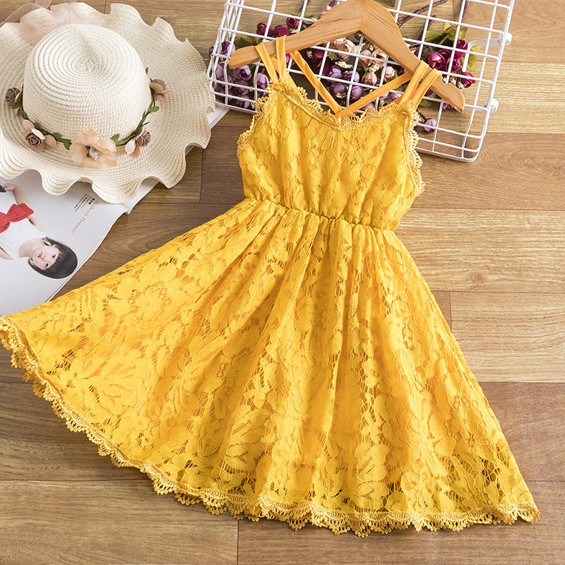 Girl's Lace Flair Dress